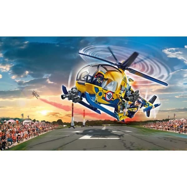 PLAYMOBIL - 70833 - Air Stuntshow Plastic Helikopter och filmteam för barn från 5 år och uppåt