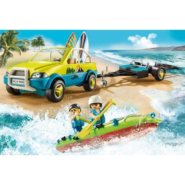 PLAYMOBIL - 70436 - Bil med kanot - Familjekul - Plast - Barn - Rosa
