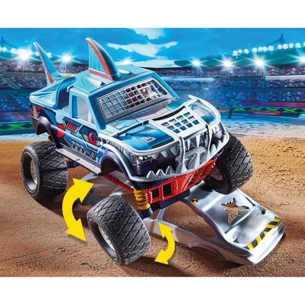 PLAYMOBIL - 70550 - Stuntshow Monster stunttruck Shark - Leksak för barn från 3 år och uppåt