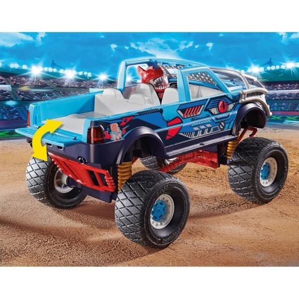 PLAYMOBIL - 70550 - Stuntshow Monster stunttruck Shark - Leksak för barn från 3 år och uppåt
