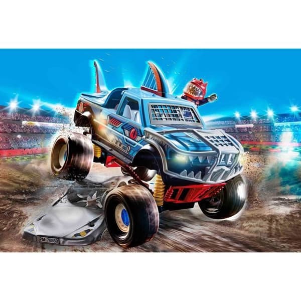 PLAYMOBIL - 70550 - Stuntshow Monster stunttruck Shark - Leksak för barn från 3 år och uppåt