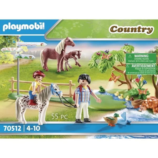 PLAYMOBIL - 70512 - Äventyrsponnyridning med karaktärer och djur