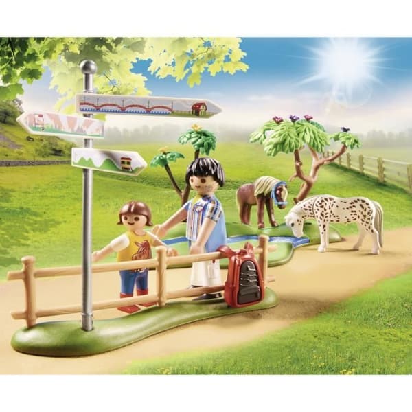 PLAYMOBIL - 70512 - Äventyrsponnyridning med karaktärer och djur