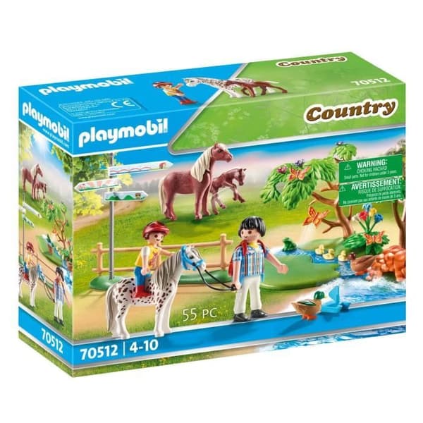 PLAYMOBIL - 70512 - Äventyrsponnyridning med karaktärer och djur