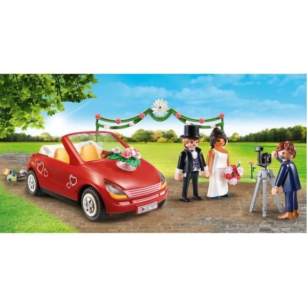 PLAYMOBIL 71077 Brudpar med fotograf och bil, City Life, Bröllopshändelse, Från 4 år