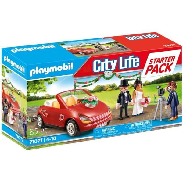 PLAYMOBIL 71077 Brudpar med fotograf och bil, City Life, Bröllopshändelse, Från 4 år