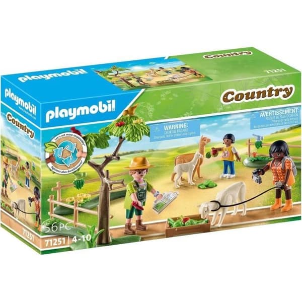 PLAYMOBIL 71251 Alpaca- och vandrarhölje, Country La Ferme, 56 stycken, från 4 år och uppåt
