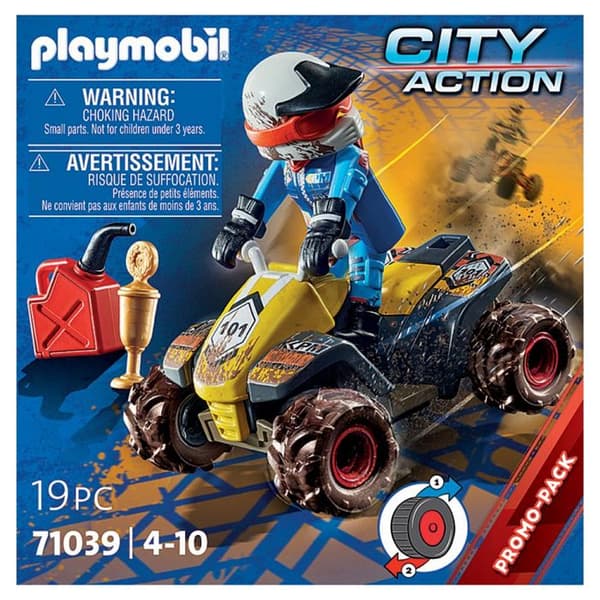 Playmobil - Pilot och fyrhjuling - Hastighet och spänning - Barn - Flerfärgad - Blandade material