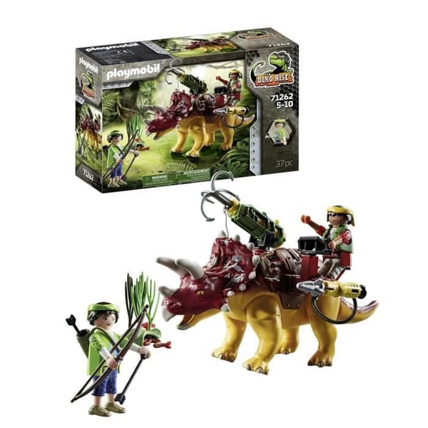 PLAYMOBIL - Dino Rise - Triceratops och soldater - Blandat - 5 år - 37 stycken