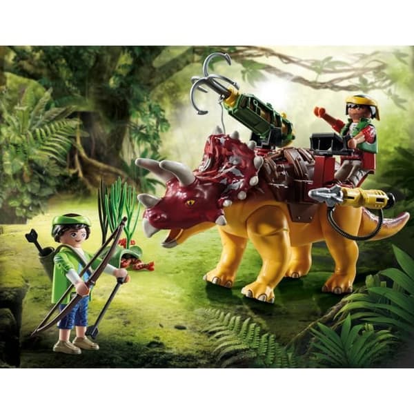 PLAYMOBIL - Dino Rise - Triceratops och soldater - Blandat - 5 år - 37 stycken