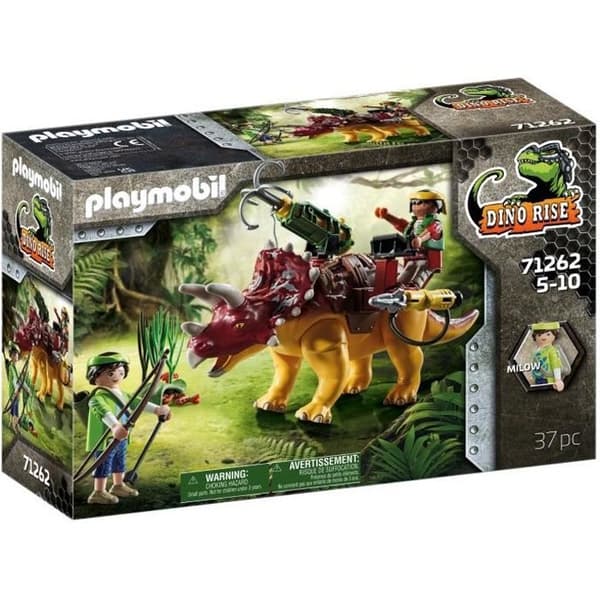 PLAYMOBIL - Dino Rise - Triceratops och soldater - Blandat - 5 år - 37 stycken