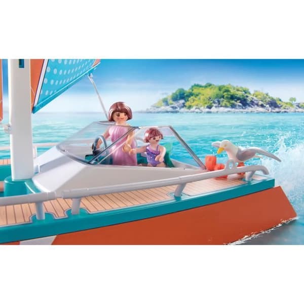 PLAYMOBIL - 71043 - Familjekul - Kampanjpaket Katamaran - 53 delar - Flerfärgad