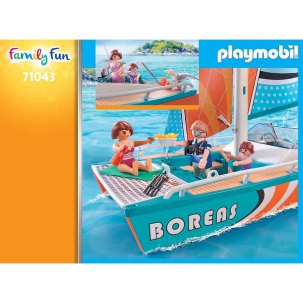 PLAYMOBIL - 71043 - Familjekul - Kampanjpaket Katamaran - 53 delar - Flerfärgad