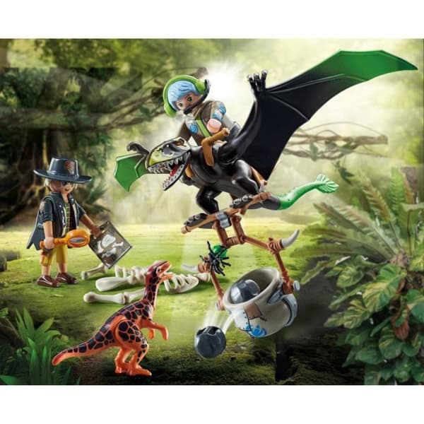 PLAYMOBIL - 71263 - Dino Rise - Dimorphodon och rangers - Flerfärgad - 5 år - 2 års garanti