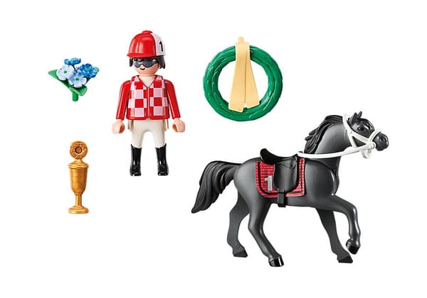 PLAYMOBIL  Country 9261- Horse Jockey Rosette And Trophy