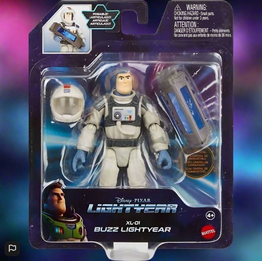 Disney Pixar Lightyear XL 01 Space Suit Buzz Poseable Figure 5" Tall