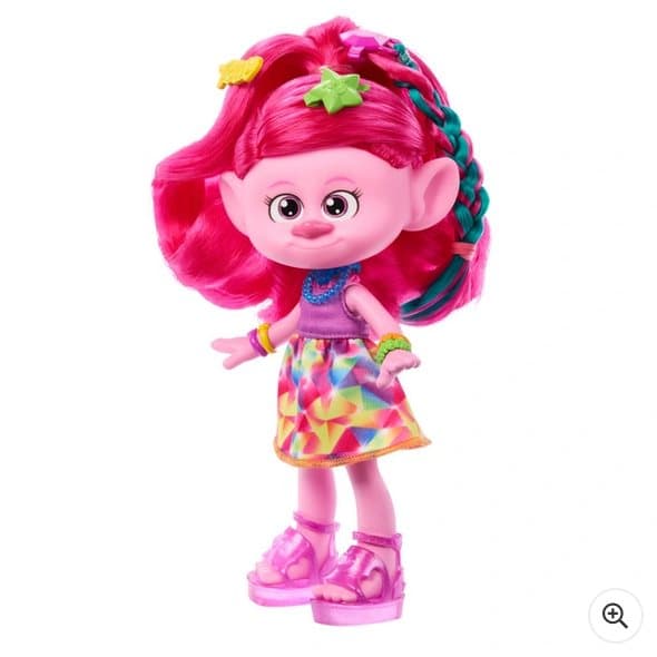 Trolls 3 Band Together Hair-Tastic Queen Poppy Fashion Doll