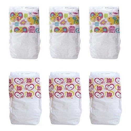 Paket med 6 blöjor för Poupon - Baby Alive - HASBRO - för tjejer - från 18 månader