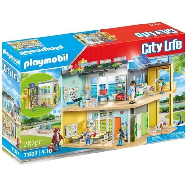 PLAYMOBIL 71327 Ombyggd skola, Stadsliv, Skola, 282 rum, Blandat, För barn från 4 år och uppåt