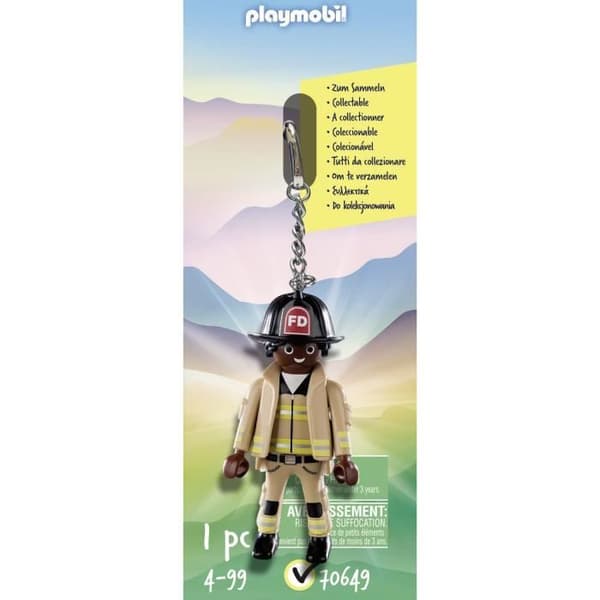 Brandmansnyckelring - PLAYMOBIL - 70649 - Vikt 40,5 g - För barn - 2 års garanti