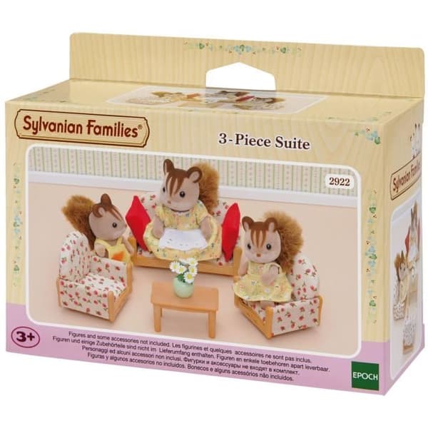 Sylvanian Familjesoffa, 2 fåtöljer och soffbordsset - Le Village