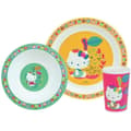 Miniatyrbild 3 av 3: HELLO KITTY barnmatset - FUN HOUSE - 22cm tallrik, 16cm skål, 220ml glas
