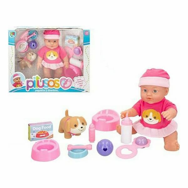 Babydukke med tilbehør Colorbaby Pitusos 31 cm