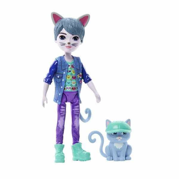 Dukke Mattel Enchantimals 15 cm Kæledyr Kat