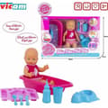Miniatyrbillede 2 af 2: Baby Dukke Pipi Badekar 40 x 13 x 58 cm
