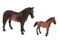 Miniatyrbild 2 av 3: Set of 2 figurines Horse with foal and pen