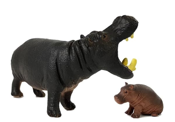 Set of figures Animals Africa Hippo Zebra