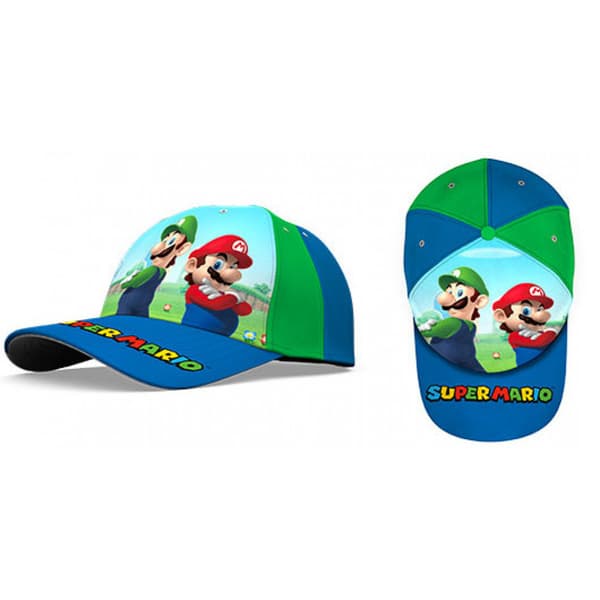 Keps Cap Kepsar 012023 SUPER MARIO Blå/grön 52/54cm VÄLJ 2. Stl 54