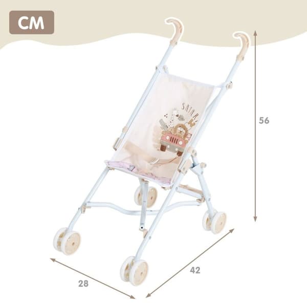 Stol til Dukker Colorbaby Safari 27 x 56 x 53 cm Foldbar 12 enheder