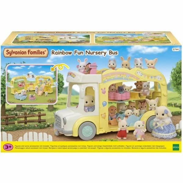 Tillbehör till dockhus Sylvanian Families 5744 Rainbow Fun Nursery Bus