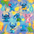Miniatyrbild 1 av 11: Disney's Stitch Collectible 7 Piece Figure Set