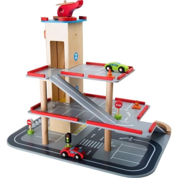 Trä Miniatyr bilgarage ramper