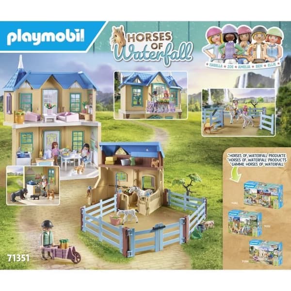 PLAYMOBIL 71351 Waterfall Ranch - Horses of Waterfall - 264 stycken - Från 5 år