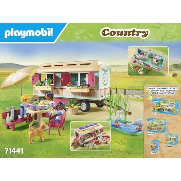 PLAYMOBIL 71441 Café butik husvagn, Landsby Livet på gården, 145 delar, Från 4 år