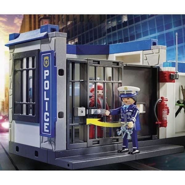 PLAYMOBIL 70568 Polisstation och inbrottstjuv, City Action the Policemen, För barn från 4 år och uppåt