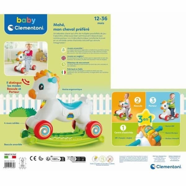 Keinuhevonen Clementoni Rocking horse and wheels (FR)
