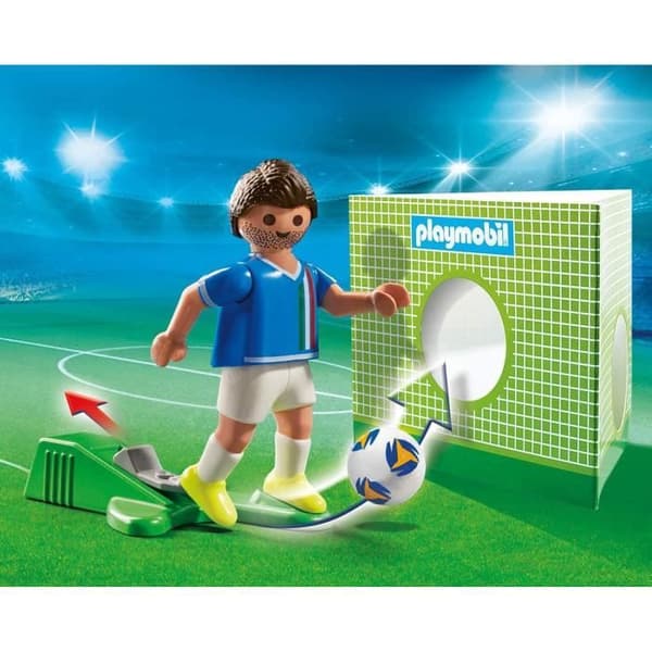 PLAYMOBIL - Italiensk fotbollsspelare med enhandsskyttefunktion och tillbehör - Sport och action