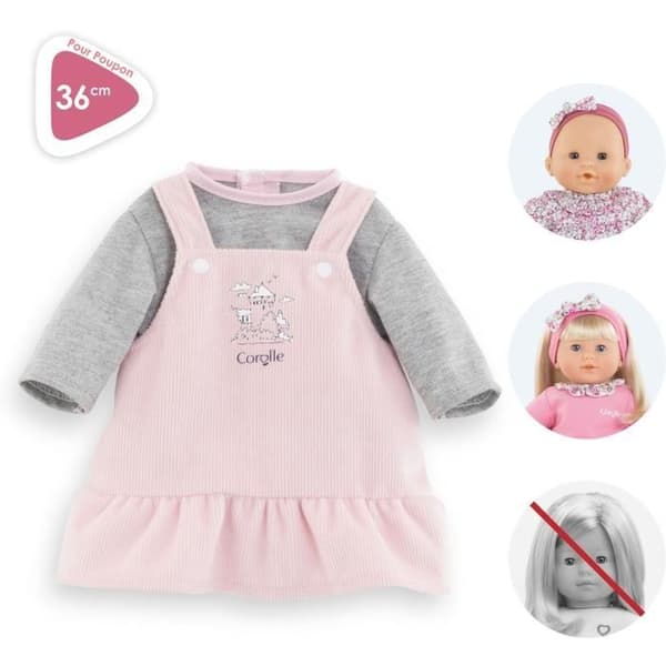 Klänning och T-shirt Bords de Loire - COROLLE - Kläder - För Docka 36cm - Från 2 år