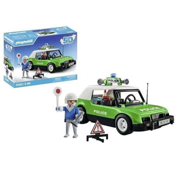 PLAYMOBIL 71591 Samlarpolisbil, speciell jubileumsutgåva Playmobil, Klassiska bilar, Vuxen, Samlarbil