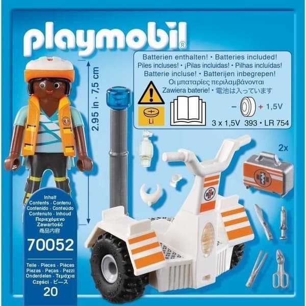 PLAYMOBIL 70052 - City Life The Rescuers - Rescuer och Segway