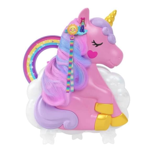 Polly Pocket Mini Universe Rainbow Unicorn Frisörsalong HKV51