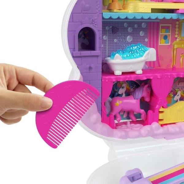 Polly Pocket Mini Universe Rainbow Unicorn Frisörsalong HKV51