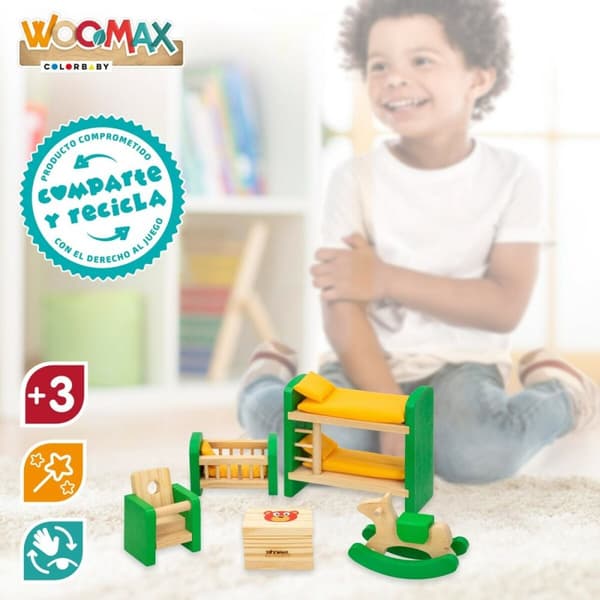 Doll's house bedroom Woomax (6 antal)