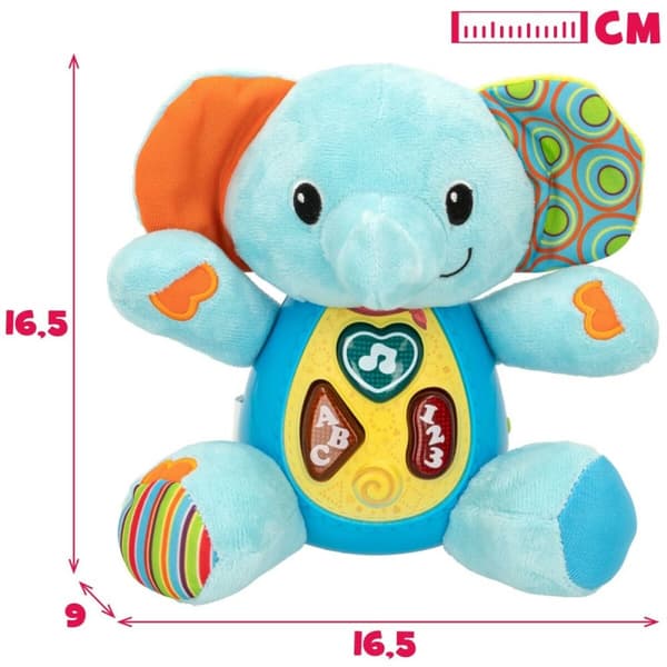 Mjukdjur med ljud Winfun Elefant 17 x 17,5 x 10 cm (6 antal)