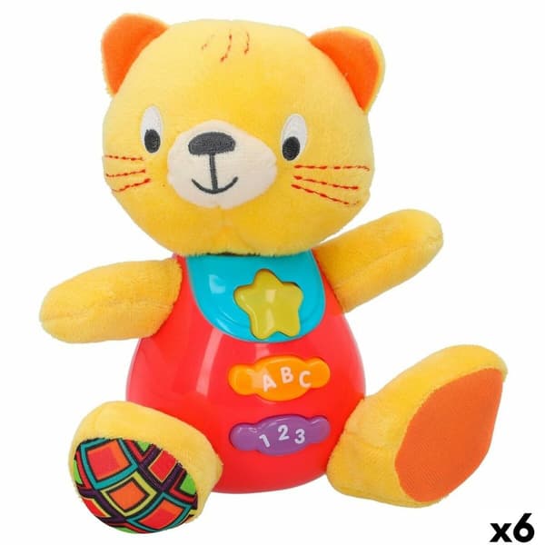 Mjukdjur med ljud Winfun Katt 16 x 17,5 x 10,5 cm (6 antal)