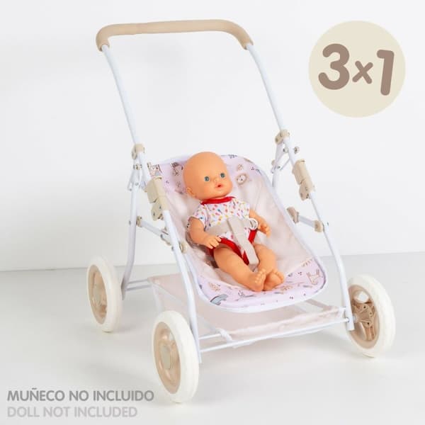 Stol til Dukker Colorbaby Safari 40 x 57 x 49 cm 4 enheder Convertible